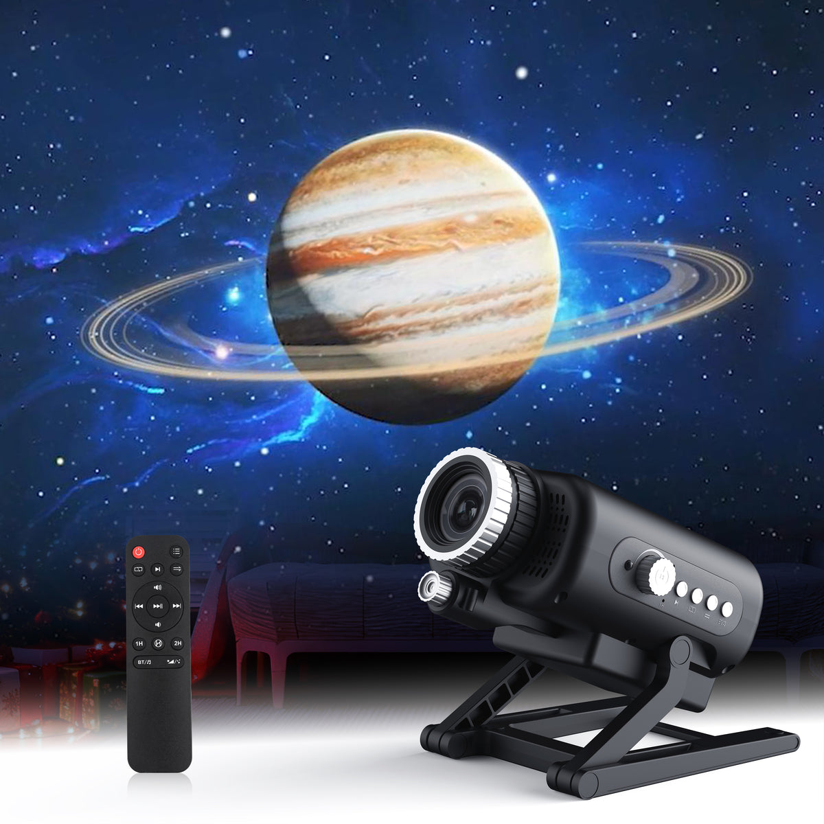 AIRIVO Visual Star Projector, 3D Dynamic Projector with 60 3D Scenes, Galaxy Projector with Bluetooth Speaker, Night Light Projector for Room Decor, Ideal Gift for Kids, Adults, Christmas, Birthday
