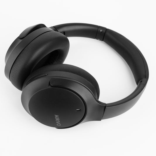 AIRIVO Active Noise Cancelling Headphones, Wireless Over Ear Bluetooth Headset, 60H Playtime, Hi-Res Audio Deep Bass Comfort Fit Ear Cups, for Home Office Travel Black