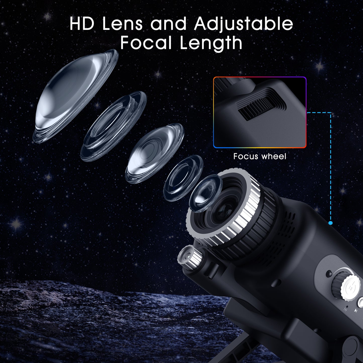 AIRIVO Visual Star Projector, 3D Dynamic Projector with 60 3D Scenes, Galaxy Projector with Bluetooth Speaker, Night Light Projector for Room Decor, Ideal Gift for Kids, Adults, Christmas, Birthday