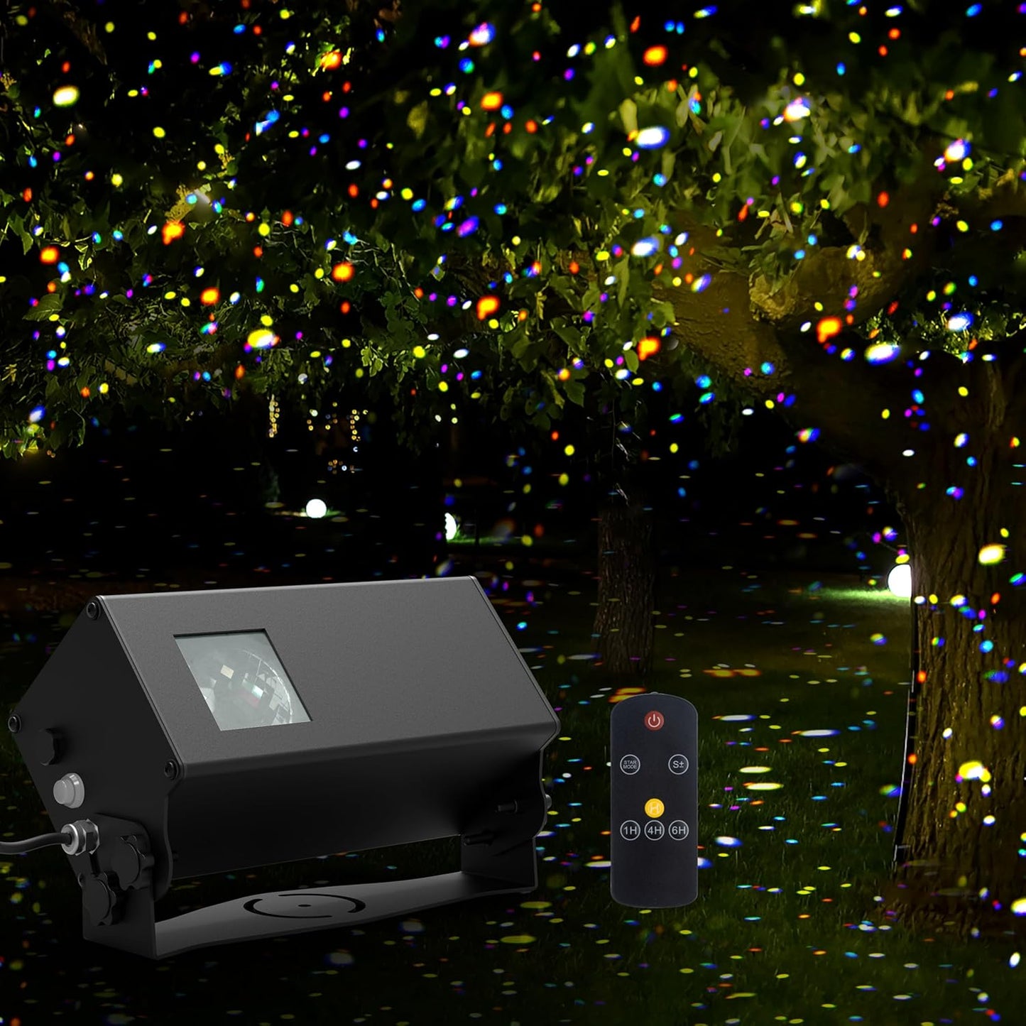 Outdoor Christmas Laser Lights Projector, AIRIVO 5 Colors Motion Firefly Lights Projector, Fairy Lights Twinkling Star Projector, Waterproof with Remote Control for Trees, Home, Garden, Patio