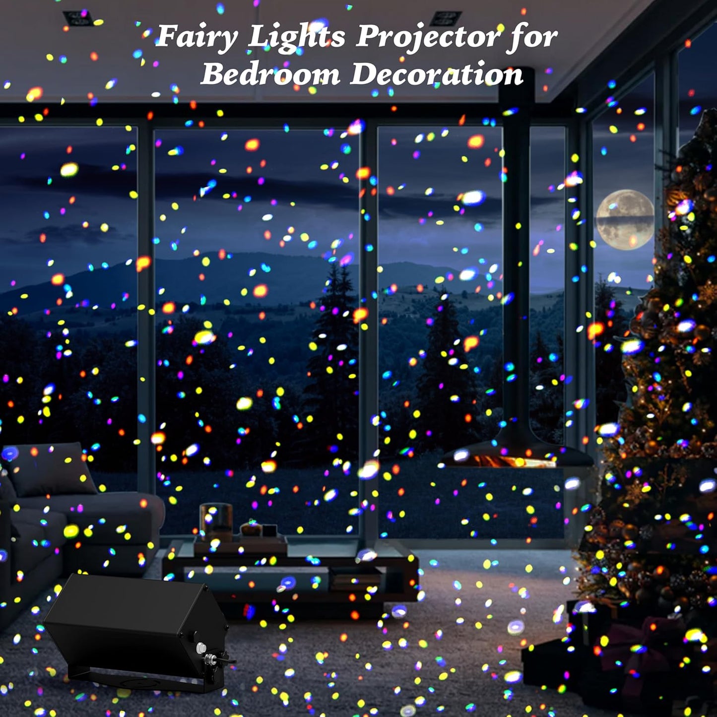 Outdoor Christmas Laser Lights Projector, AIRIVO 5 Colors Motion Firefly Lights Projector, Fairy Lights Twinkling Star Projector, Waterproof with Remote Control for Trees, Home, Garden, Patio