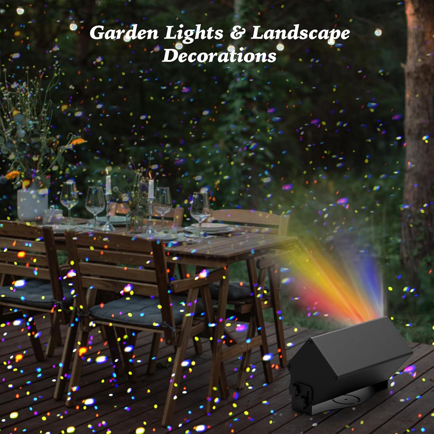 Outdoor Christmas Laser Lights Projector, AIRIVO 5 Colors Motion Firefly Lights Projector, Fairy Lights Twinkling Star Projector, Waterproof with Remote Control for Trees, Home, Garden, Patio