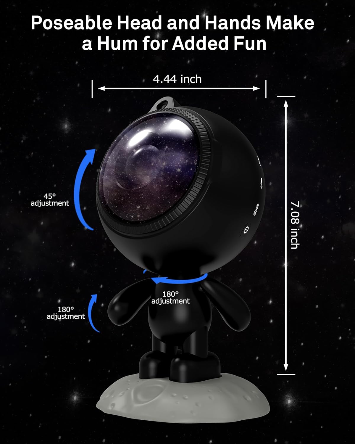 AIRIVO Astronaut Galaxy Projector, Galaxy Projector for Bedroom, Robot Star Projector Night Light for Kids, Room Decor Ceiling Projector with Remote, Home Decor Gifts for Adults, Teens, Christmas