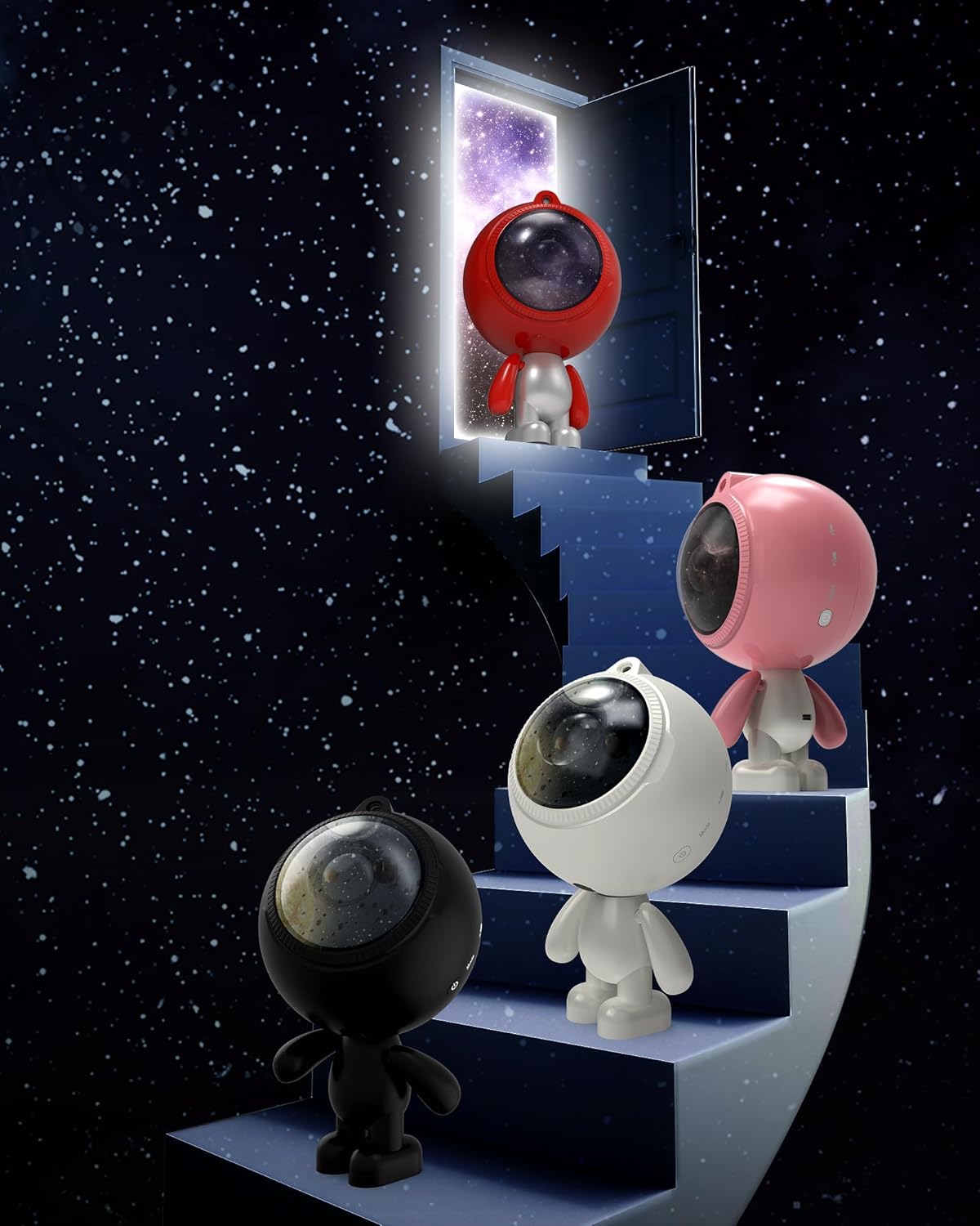 AIRIVO Astronaut Galaxy Projector, Galaxy Projector for Bedroom, Robot Star Projector Night Light for Kids, Room Decor Ceiling Projector with Remote, Home Decor Gifts for Adults, Teens, Christmas