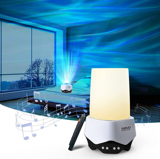 Aurora Projector Night Lights - AIRIVO Galaxy Projector Northern Lights, 4 in 1 Star Projector for Bedroom,Bluetooth Speaker White Noise Night Light Projector for Kids Room Decor,Party,Ceiling