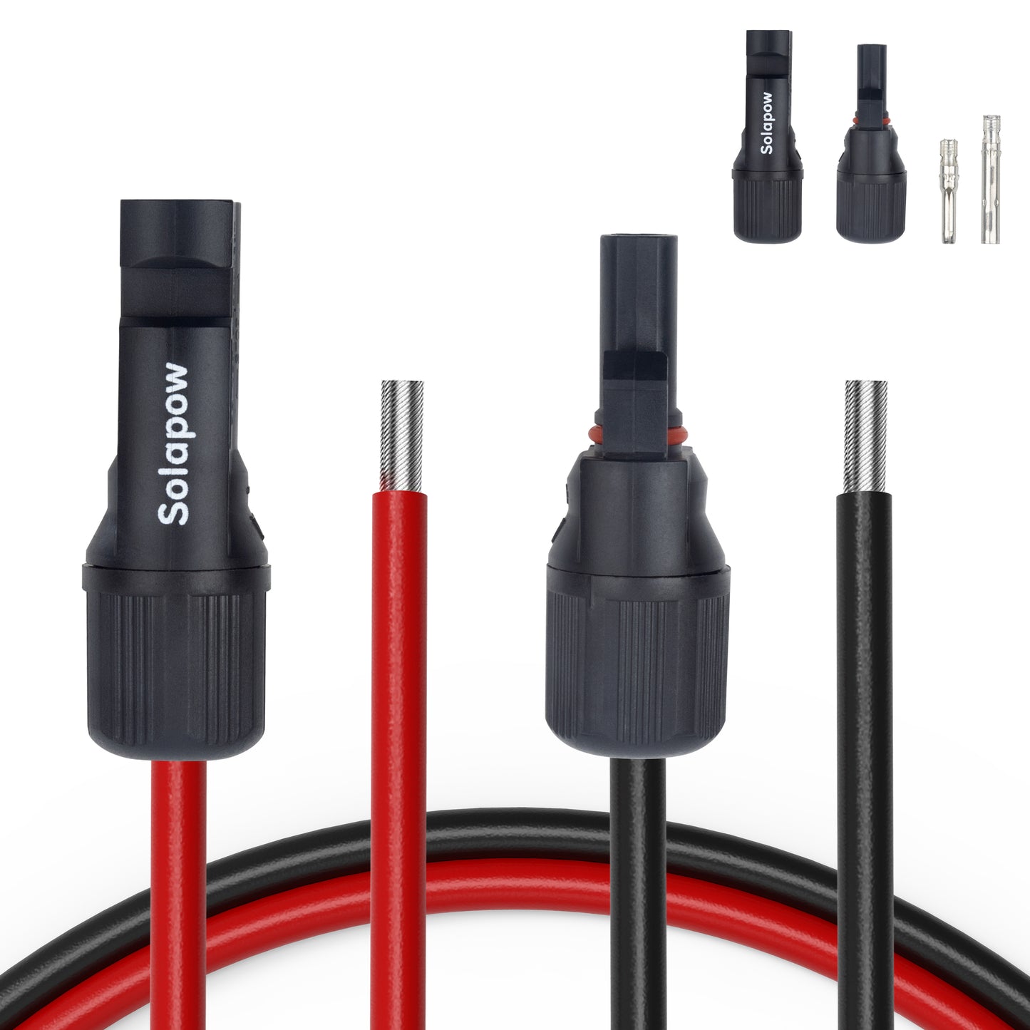 Solapow 20 Feet 10AWG Solar Extension Cable with Female and Male Connector with Extra Free Pair of Connectors