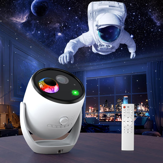 3D Galaxy Projector, AIRIVO 3D Visual Star Projector with 65 3D Scenes, Night Light Projector with Bluetooth Speaker, Stars and Background Lighting Effects for Room Decor, Kids Adults, Christmas Gifts