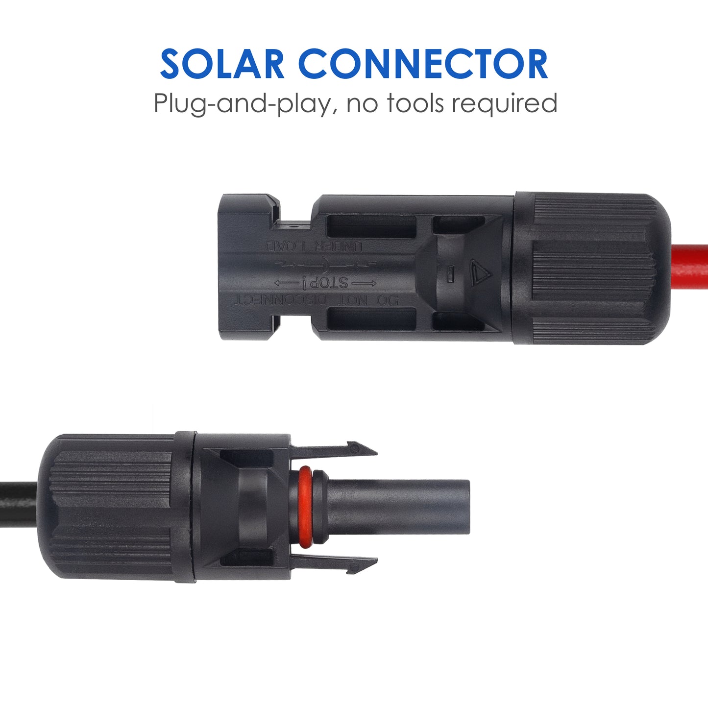 Solapow 20 Feet 10AWG Solar Extension Cable with Female and Male Connector with Extra Free Pair of Connectors