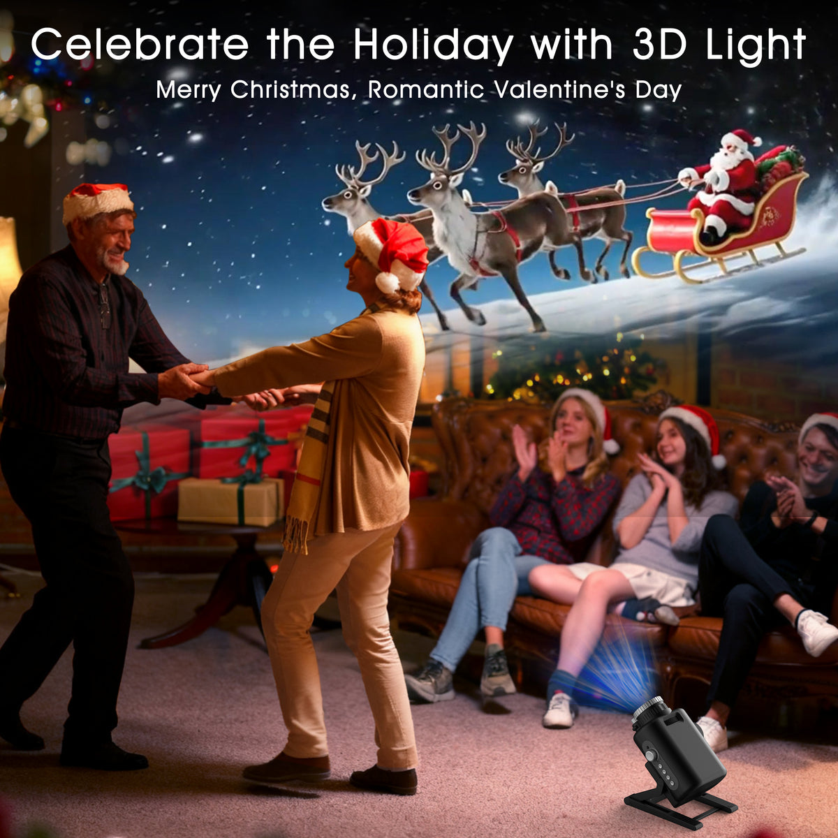 AIRIVO Visual Star Projector, 3D Dynamic Projector with 60 3D Scenes, Galaxy Projector with Bluetooth Speaker, Night Light Projector for Room Decor, Ideal Gift for Kids, Adults, Christmas, Birthday