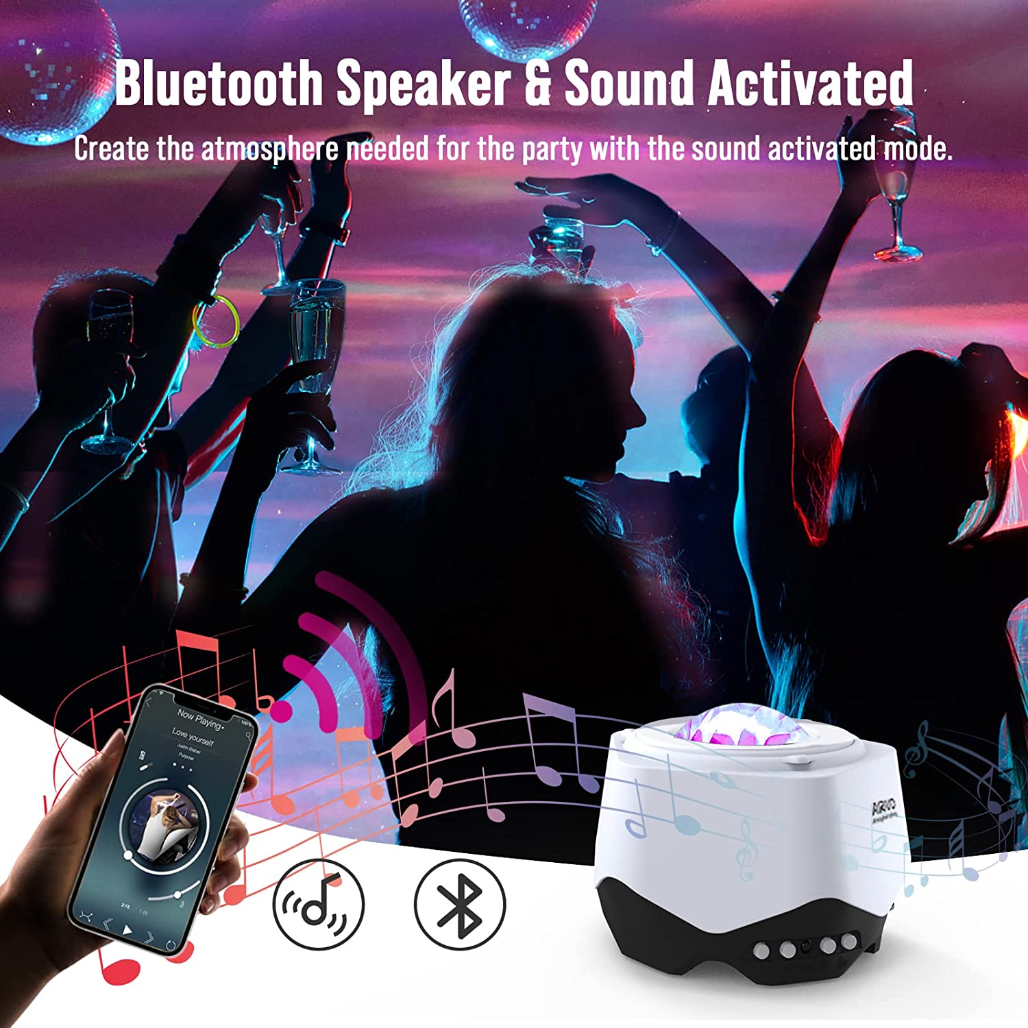 Sound activated best sale baby light projector