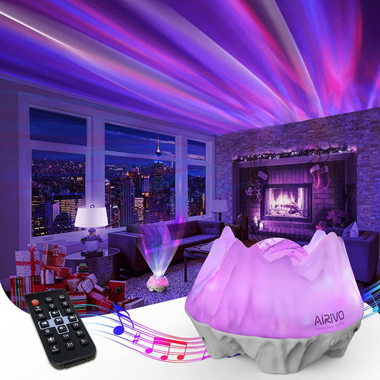 Star Projector - AIRIVO 4 in 1 Galaxy Light Projector for Kids Adults, Night Light Projector Bluetooth Speaker White Noise, Northern Lights Aurora Projector for Bedroom Decor, Party, Ceiling